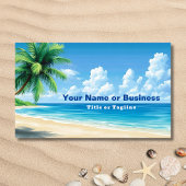 トロピカルビーチパームツリーコーストデザイン 名刺