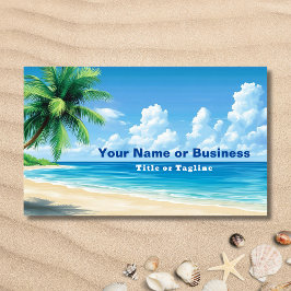 トロピカルビーチパームツリーコーストデザイン 名刺
