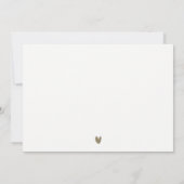 トロピカルビーチパームツリースケッチ淡い色の金ゴールド結婚ズ ノートカード (裏面)