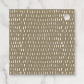 トロピカルビーチパームツリースケッチ淡い色の金ゴールド結婚ズ フェイバータグ (裏面)