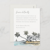 トロピカルビーチパームツリースケ結婚ッチの詳細 エンクロージャーカード (正面/裏面)
