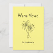 トロピカルビーチパームツリーズイエロームービング 案内状 (正面)