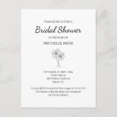 トロピカルビーチパームツリーズエレガントブライダルシャワー インビテーションポストカード (正面)