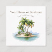 トロピカルビーチパームツリーズコースト スクエア名刺 (正面)