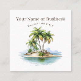トロピカルビーチパームツリーズコースト スクエア名刺