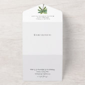 トロピカルビーチパームツリーズデスティネーションシーサイド オールインワン招待状 (外側)