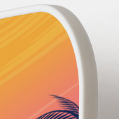 トロピカルビーチパームツリーズピックボールサンカスタム ピックルボールラケット (左詳細)