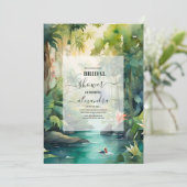 トロピカルビーチパームツリーズブライダルシャワー 招待状 (スタンド正面)