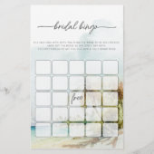 トロピカルビーチパームツリーズブライダルビンゴゲーム (正面)