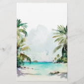 トロピカルビーチパームツリーズブライダルビンゴゲーム (裏面)