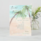トロピカルビーチパームツリーズブライダルブランチ招待状 招待状 (スタンド正面)