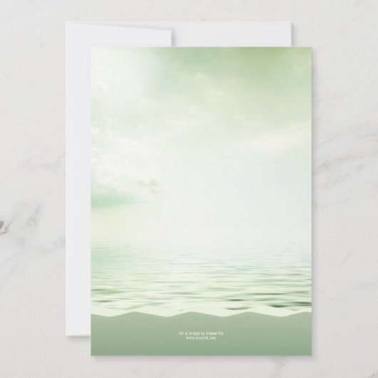 トロピカルビーチパームツリーズポストウェディングパーティー 招待状 (裏面)