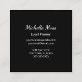 トロピカルビーチパームツリーズモダンプロフェッショナル スクエア名刺 (裏面)