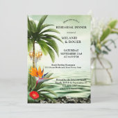 トロピカルビーチパームツリーズリハーサルディナー 招待状 (スタンド正面)