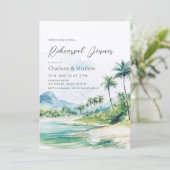 トロピカルビーチパームツリーズリハーサルディナー 招待状 (スタンド正面)