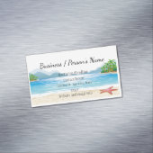 トロピカルビーチパームツリーズ海シーカスタムビジネスズ マグネット名刺 (インサイチュ)