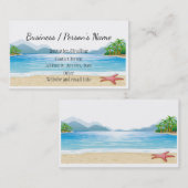 トロピカルビーチパームツリーズ海シーカスタム 名刺 (正面/裏面)