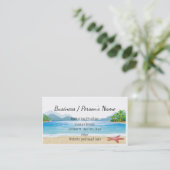 トロピカルビーチパームツリーズ海シーカスタム 名刺 (スタンド正面)