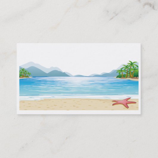 トロピカルビーチパームツリーズ海シーカスタム 名刺 (裏面)