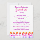 トロピカルビーチパームツリーズSweet sixteen詳細 招待状 (正面)