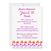 トロピカルビーチパームツリーズSweet sixteen詳細