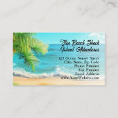 トロピカルビーチパームツリーバケーションアイランドトラベル 名刺 (正面)