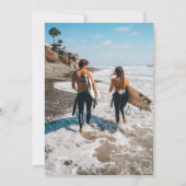 トロピカルビーチパームツリーフォト結婚ズ セーブザデート (裏面)