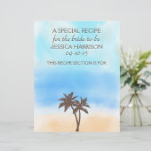 トロピカルビーチパームツリーブライダルシャワーディバイダー (スタンド正面)