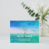 トロピカルビーチパームツリーブルーグリーンムービング 案内状 (スタンド正面)