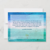 トロピカルビーチパームツリーブルーグリーンムービング 案内状 (裏面)