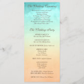 トロピカルビーチパームツリー結婚式 プログラム (裏面)