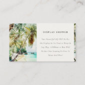 トロピカルビーチパームツリー ディスプレイ ベビーシャワー エンクロージャーカード (正面)