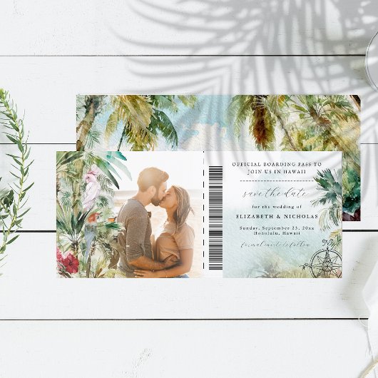 トロピカルビーチパームツリー |搭乗券