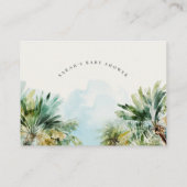 トロピカルビーチパームツリー 赤ちゃんのシャワーにおすすめの本 エンクロージャーカード (裏面)