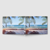 トロピカルビーチパームデスティネーションウェディング ゲストブック (全面)