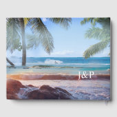 トロピカルビーチパームデスティネーションウェディング ゲストブック (裏面)