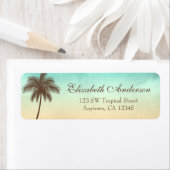 トロピカルビーチパームパーソナライズされたツリー ラベル (インサイチュ)