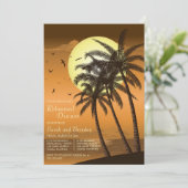 トロピカルビーチパームリハーサルディナー招待 招待状 (スタンド正面)