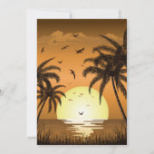 トロピカルビーチパームリハーサルディナー招待 招待状 (裏面)