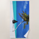 トロピカルビーチパームリラックス ビーチタオル (正面)