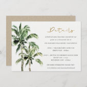トロピカルビーチパーム素朴ツ結婚リーズ詳細 エンクロージャーカード (正面/裏面)