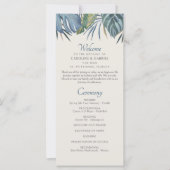 トロピカルビーチパーム結婚式 プログラム (正面)