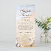 トロピカルビーチヒトデ結婚式 プログラムカード (スタンド正面)