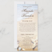 トロピカルビーチヒトデ結婚式 プログラムカード (正面)