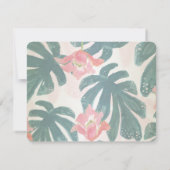 トロピカルビーチヒビスカスパームリハーサルディナー 招待状 (裏面)