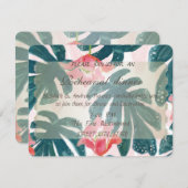 トロピカルビーチヒビスカスパームリハーサルディナー 招待状 (正面/裏面)
