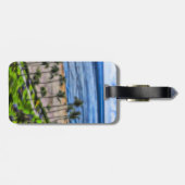 トロピカルビーチビュー海パームツリーズハワイアン ラゲッジタグ (裏面横)