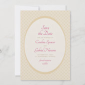 トロピカルビーチピンクウェディング・セーブ・ザ・デート セーブザデート (裏面)