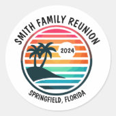 トロピカルビーチファミリー懇親会バケーション ラウンドシール (正面)