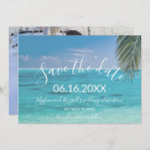 トロピカルビーチフォトウェディングSave the Date 案内状 (正面/裏面)